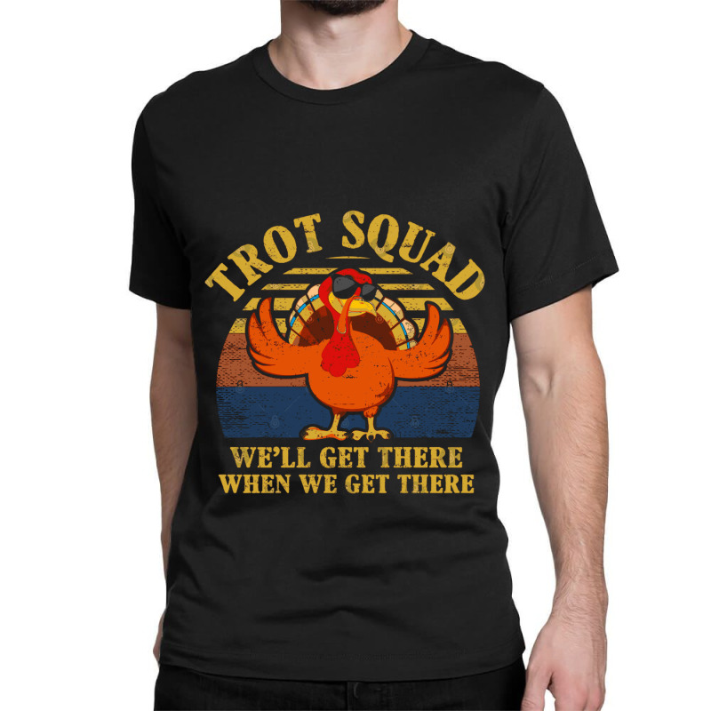 Turkey Trot Squad Funny Thanksgiving Running Costu Classic T-shirt | Artistshot