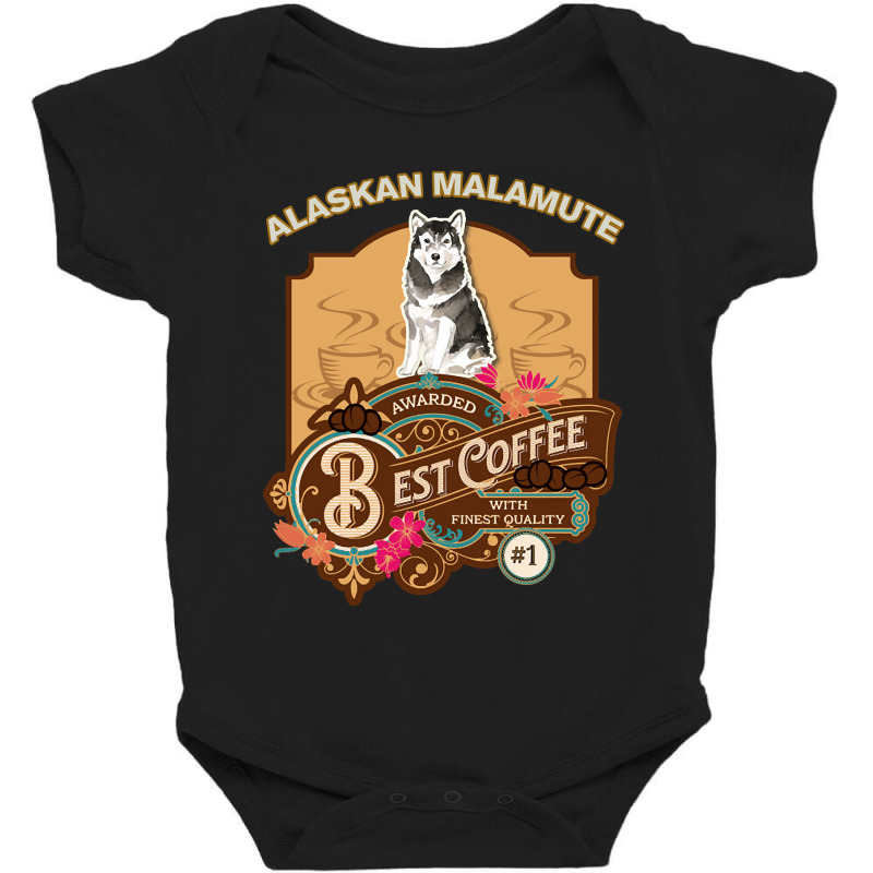 Alaskan Malamute Best Coffee - Dog Owner Coffee Lover Gifts Baby Bodysuit | Artistshot