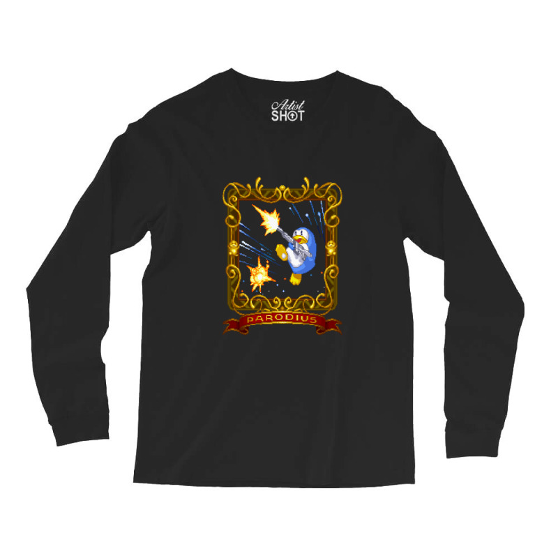 Parodius Penguin With A Machine Gun 1 Long Sleeve Shirts | Artistshot