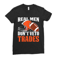 Trending Real Men Don't Veto Trades Fantasy Football Ladies Fitted T-shirt | Artistshot