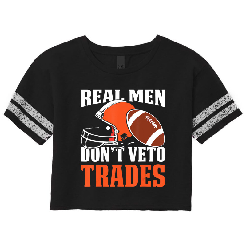 Trending Real Men Don't Veto Trades Fantasy Football Scorecard Crop Tee by yumgaugeteuda | Artistshot