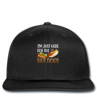 Im Just Here For The Hot Dogs Funny Fast Food Gift Sausages In Bun  1 Printed Hat | Artistshot