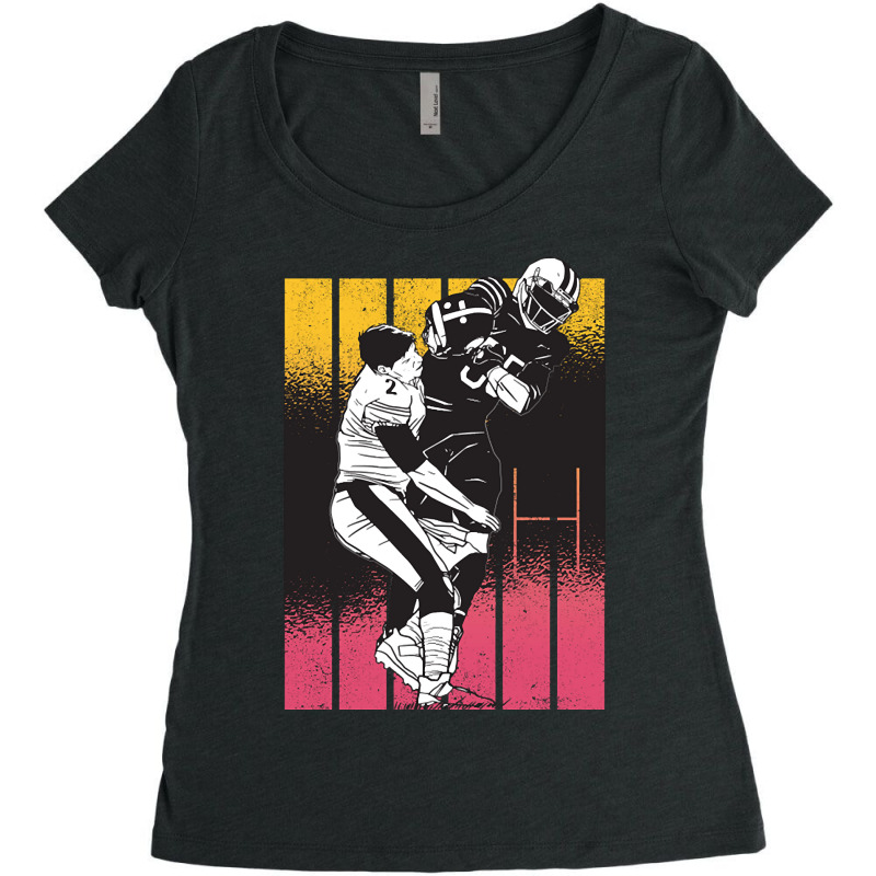 American Football Retro Vintage Women's Triblend Scoop T-shirt by ternacanuda251 | Artistshot