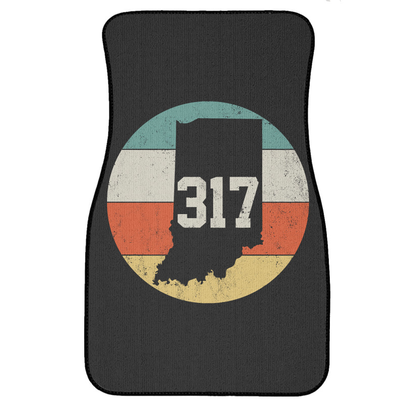 317 Area Code Indiana Retro Vintage Front Car Mat | Artistshot