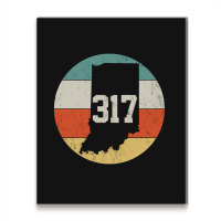 317 Area Code Indiana Retro Vintage Metal Print Vertical | Artistshot