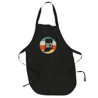 317 Area Code Indiana Retro Vintage Full-length Apron | Artistshot