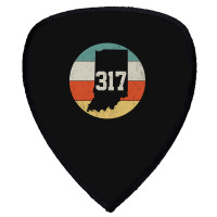 317 Area Code Indiana Retro Vintage Shield S Patch | Artistshot