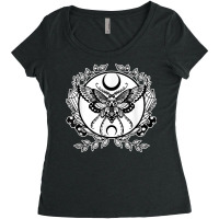 Occult Wiccan Death Moth Goth Wicca Dark Art Metal Satanic T Shirt Women's Triblend Scoop T-shirt | Artistshot