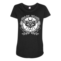 Occult Wiccan Death Moth Goth Wicca Dark Art Metal Satanic T Shirt Maternity Scoop Neck T-shirt | Artistshot