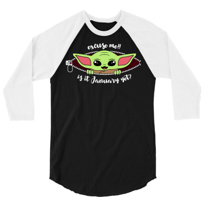 Baby Yoda Peek A Boo Boy 3/4 Sleeve Shirt Designed By Honeysuckle