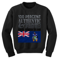 100 Percent Authentic And Proud South Georgia Island! Youth Sweatshirt | Artistshot