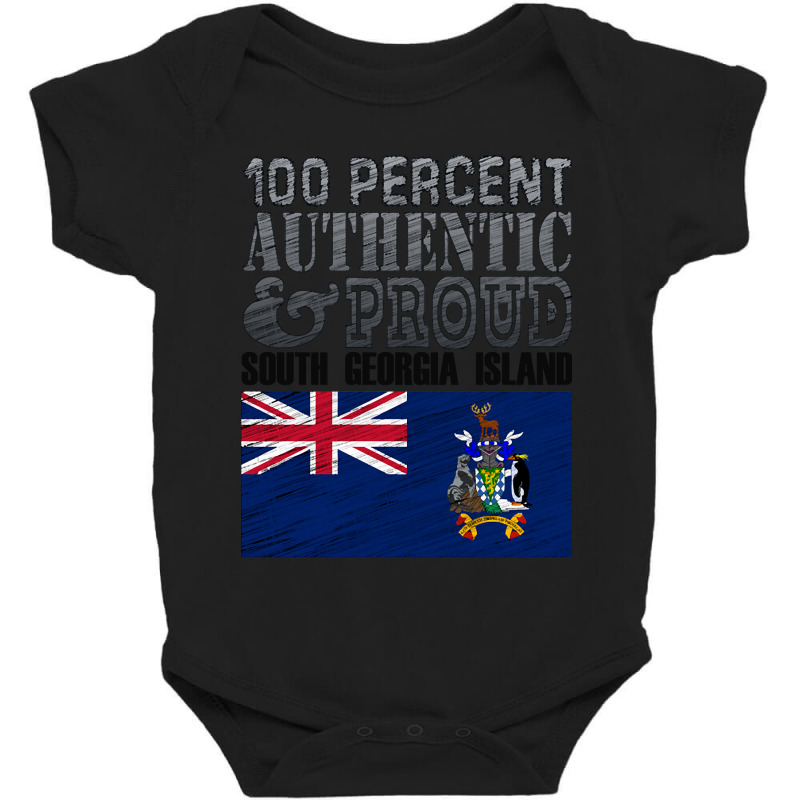 100 Percent Authentic And Proud South Georgia Island! Baby Bodysuit by Binzdodi | Artistshot