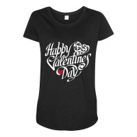 Limited Edition Happy Valentine's Day Women Girls Diamond & Heart Vale Maternity Scoop Neck T-shirt | Artistshot