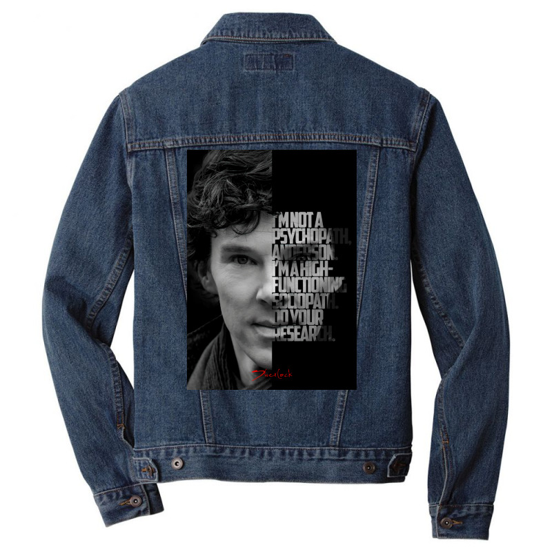 Black And White Tv Show Quote Poster Cute Men Denim Jacket | Artistshot