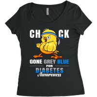 Diabetes Diabetic Funny Chick Warrior 414 Diabetes Awareness Women's Triblend Scoop T-shirt | Artistshot