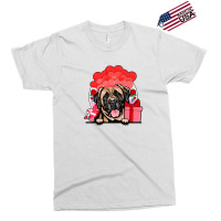 Mastiff Valentines Day Dog Hearts Balloons Flowers Exclusive T-shirt | Artistshot