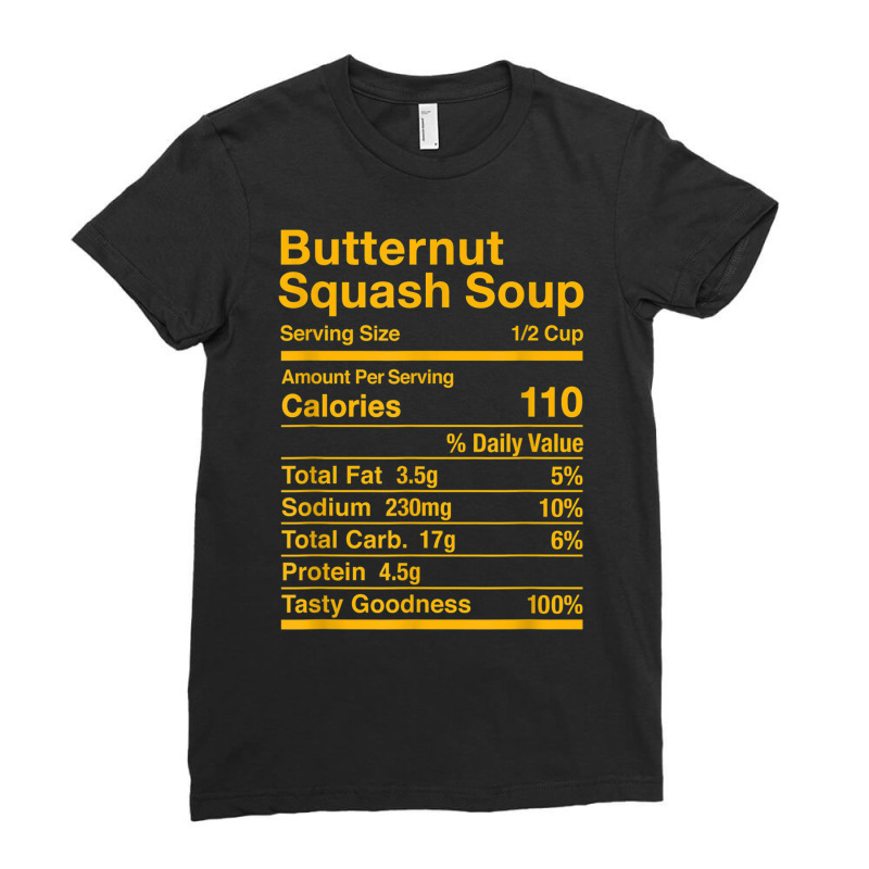 Butternut Squash Soup Nutrition Facts Matching T Shirt Ladies Fitted T-Shirt by kogmor58594 | Artistshot