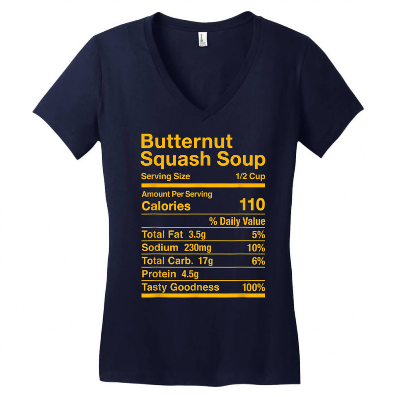 Butternut Squash Soup Nutrition Facts Matching T Shirt Women's V-Neck T-Shirt by kogmor58594 | Artistshot