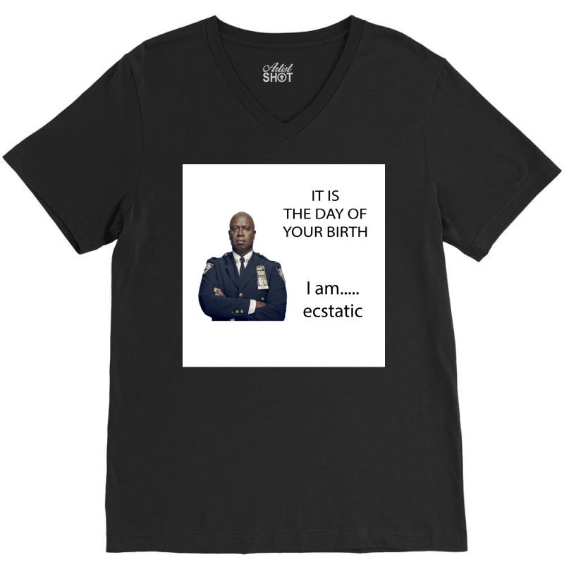 Captain Holt Birthday B99 Poster Tumblr (1) V-Neck Tee by zagarboddaq | Artistshot