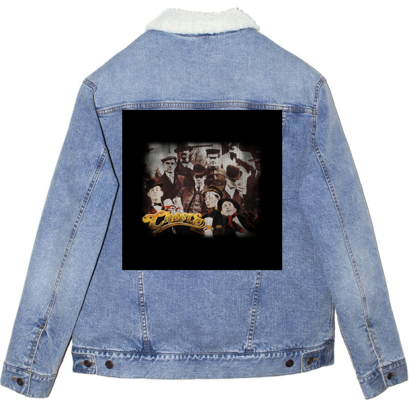 Cheers Vintage Poster Summer Unisex Sherpa-lined Denim Jacket | Artistshot