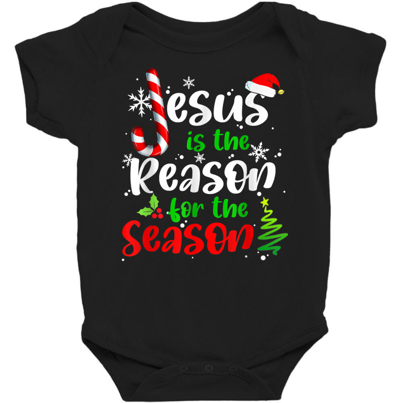 Jesus Is The Reason For The Season Christian Faith Christmas T Shirt Baby Bodysuit by alysestick8m7 | Artistshot