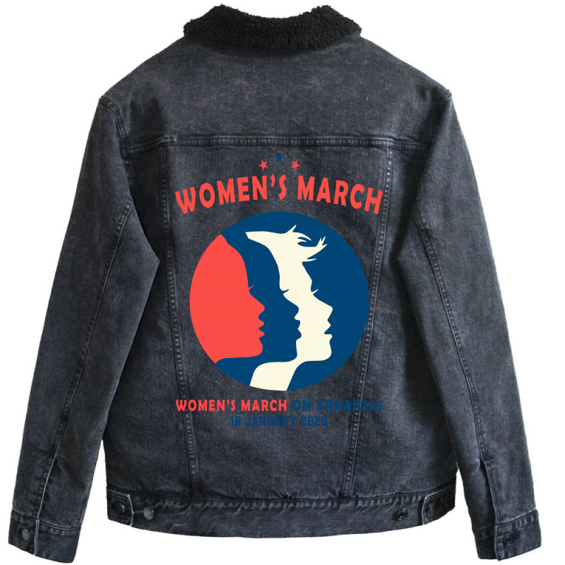 Women's March On Arkansas Unisex Sherpa-Lined Denim Jacket by Creative Tees | Artistshot