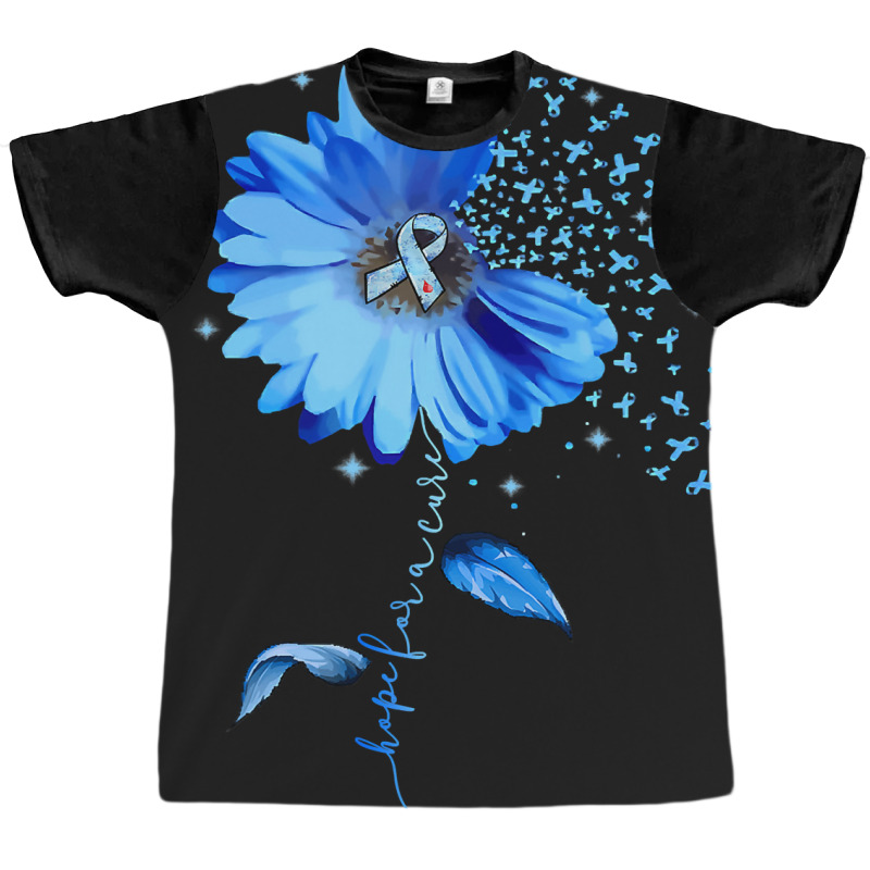 Diabetes Diabetic Hope For A Cure Blue Flower 138 Diabetes Awareness Graphic T-shirt by JESSICAMARTINA | Artistshot