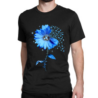 Diabetes Diabetic Hope For A Cure Blue Flower 138 Diabetes Awareness Classic T-shirt | Artistshot