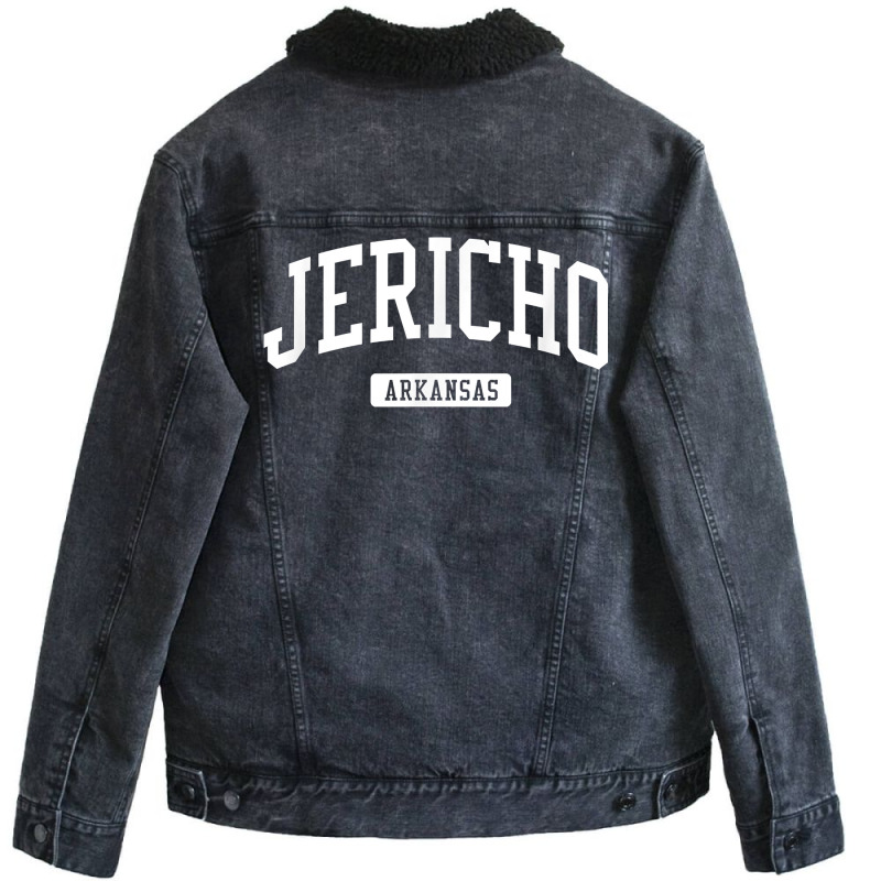 Jericho Arkansas Ar Vintage Athletic Sports Design T Shirt Unisex Sherpa-Lined Denim Jacket by l71e1leis | Artistshot