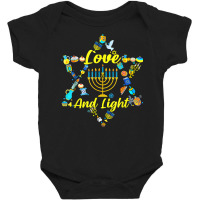 Love And Light Hanukkah Shirt Jew Menorah Jewish Chanukah T Shirt Baby Bodysuit | Artistshot