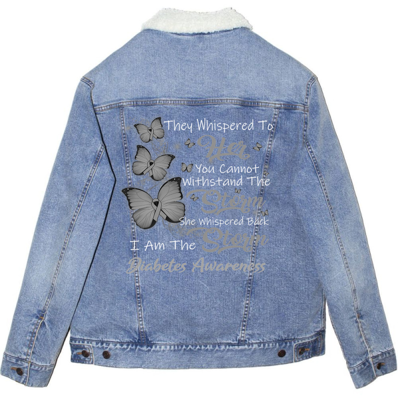 Diabetes Diabetic I Am The Storm 34 Diabetes Awareness Unisex Sherpa-Lined Denim Jacket by JESSICAMARTINA | Artistshot