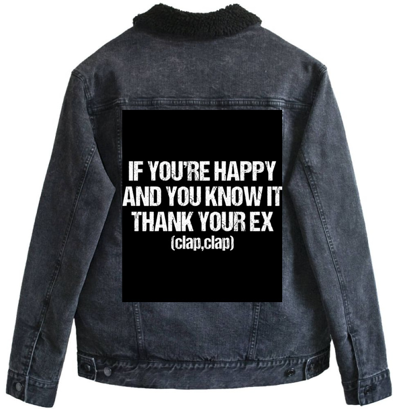 Divorce Divorced Celebrate New Single Party Gift Poster Stars Aestheti Unisex Sherpa-lined Denim Jacket | Artistshot