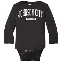 Johnson City Tennessee Tn Vintage Athletic Sports Design T Shirt Long Sleeve Baby Bodysuit | Artistshot