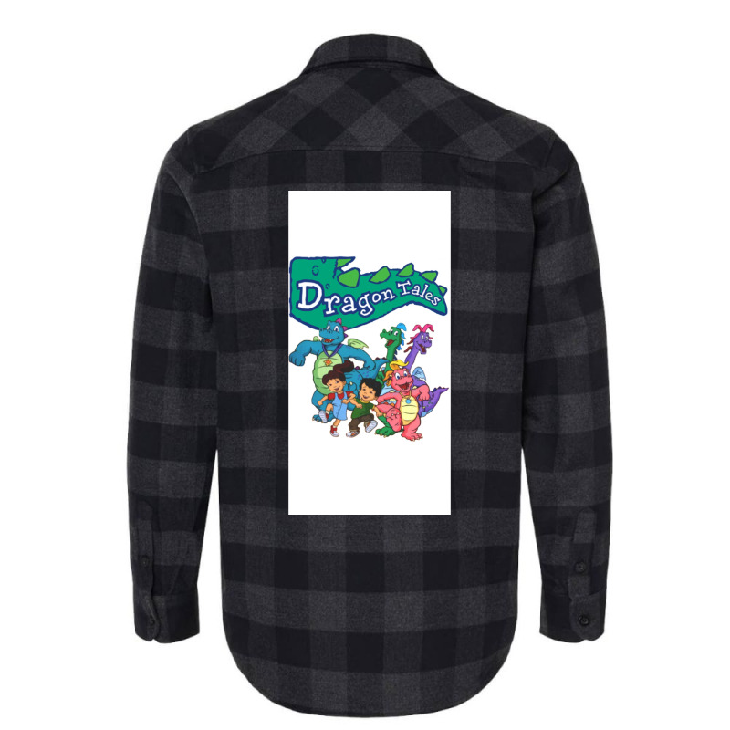 Dragon Tales Graphic Poster 80s Girl Flannel Shirt | Artistshot