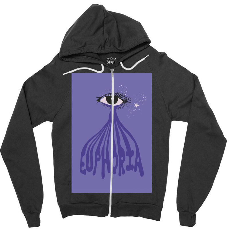 Euphoria Poster Hipster Zipper Hoodie | Artistshot