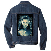 Distressed Portrait Poster Green (1) Men Denim Jacket | Artistshot