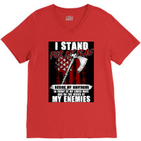 Viking Warrior American Flag Independence Of The United States  Aesthe V-neck Tee | Artistshot