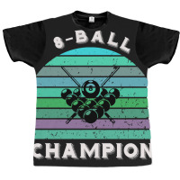 8-ball Pool Champion - Billiards Sunset Graphic T-shirt | Artistshot