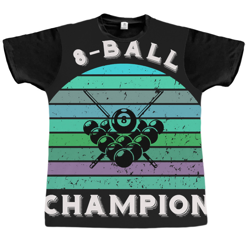 8-ball Pool Champion - Billiards Sunset Graphic T-shirt | Artistshot