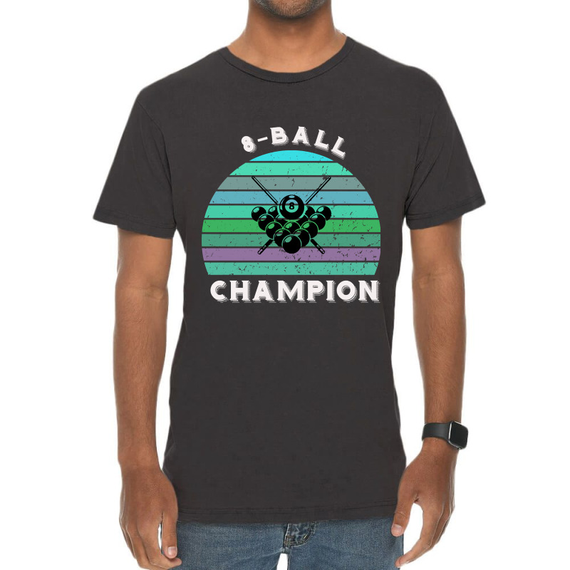 8-ball Pool Champion - Billiards Sunset Vintage T-shirt | Artistshot