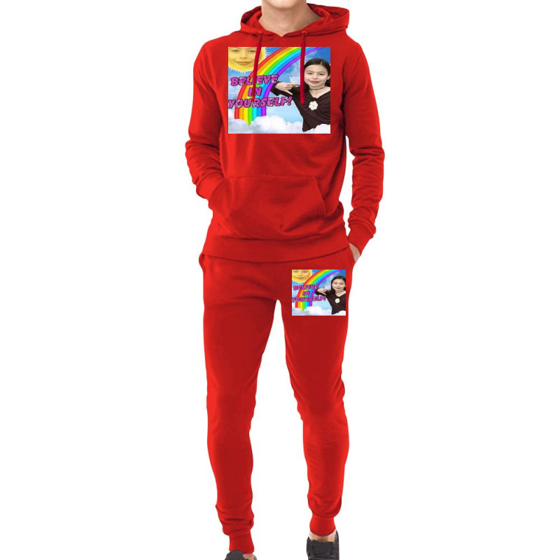 Ily Believe In Yoursdesign Poster Red (1) Hoodie & Jogger set by zagarboddaq | Artistshot