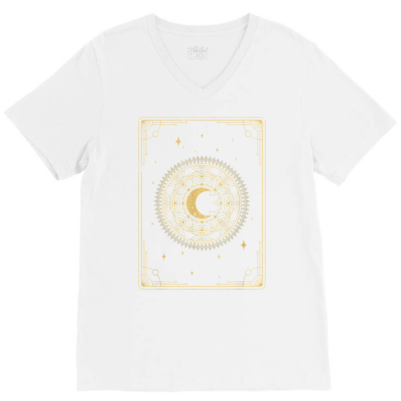 Magic Celestial Body Pagan Occult Stargazer Crescent Moon T Shirt V-Neck Tee by cordellwerw56r | Artistshot