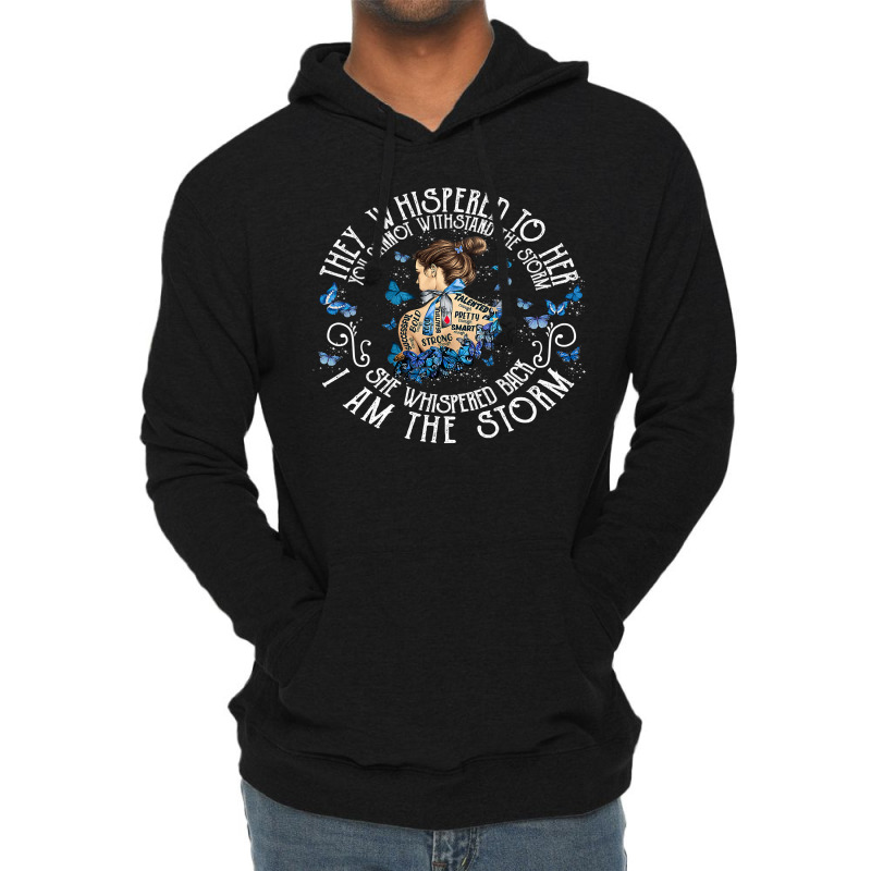 Diabetes Diabetic Im The Storm Strong Women Diabetes Warrior Blue Butt Lightweight Hoodie | Artistshot