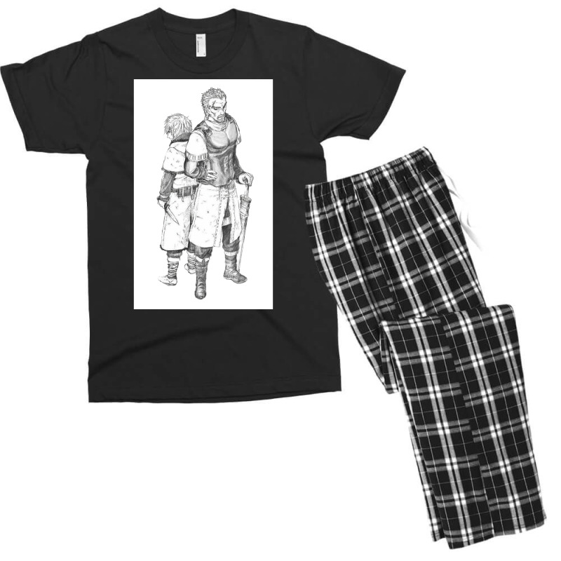 Vinland Saga Thorfinn And Askeladd Back To Back  Humor Men's T-shirt Pajama Set | Artistshot