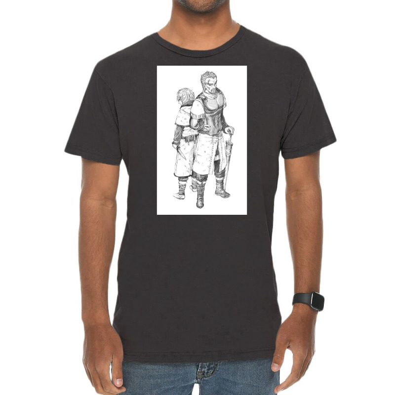 Vinland Saga Thorfinn And Askeladd Back To Back  Humor Vintage T-shirt | Artistshot