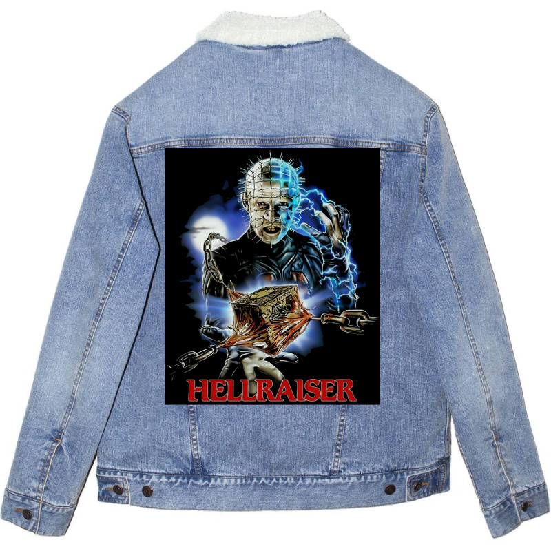 Hellraiser Poster Summer Cool Unisex Sherpa-lined Denim Jacket | Artistshot