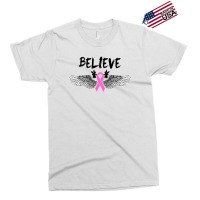 Believe Breast Cancer Angel Wing For Light Exclusive T-shirt | Artistshot