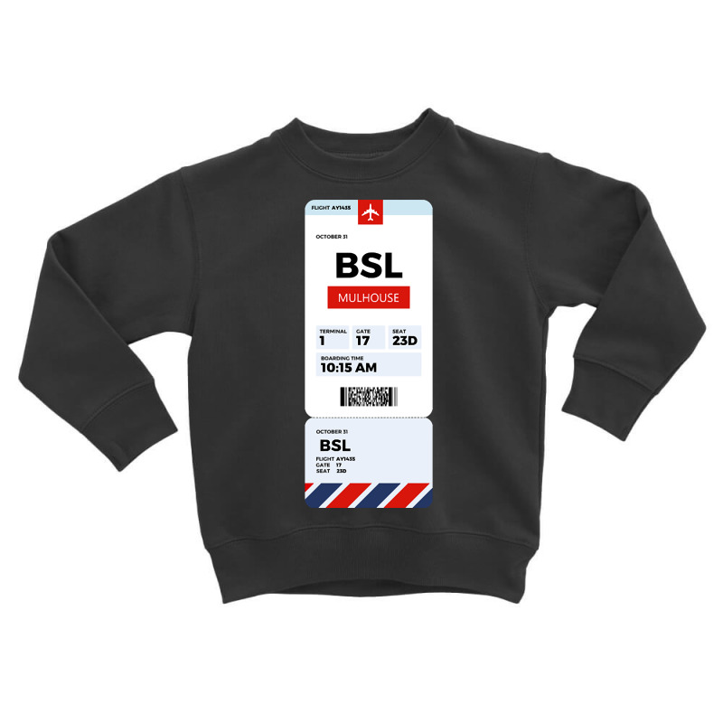 Mulhouse Boarding Pass Toddler Sweatshirt | Artistshot