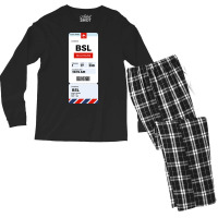 Mulhouse Boarding Pass Men's Long Sleeve Pajama Set | Artistshot