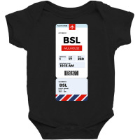 Mulhouse Boarding Pass Baby Bodysuit | Artistshot